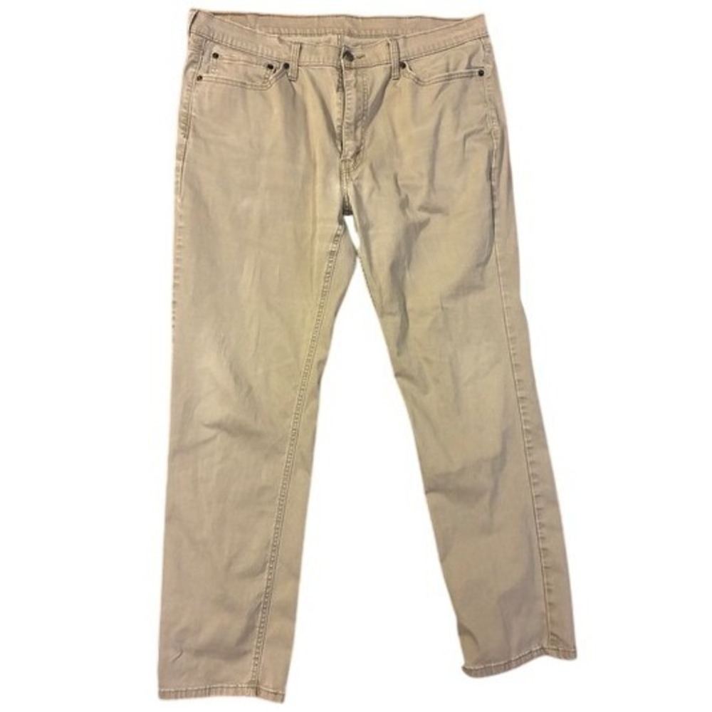 Levis 541 Athletic Taper Khaki Pants Mens 38x34 Tan Beige Vintage‎ Style